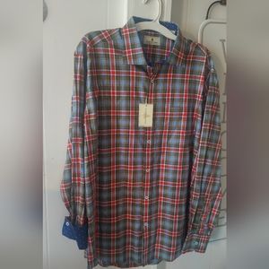 Southern pines Men's long sleeve button down Men's shirt XL NWT